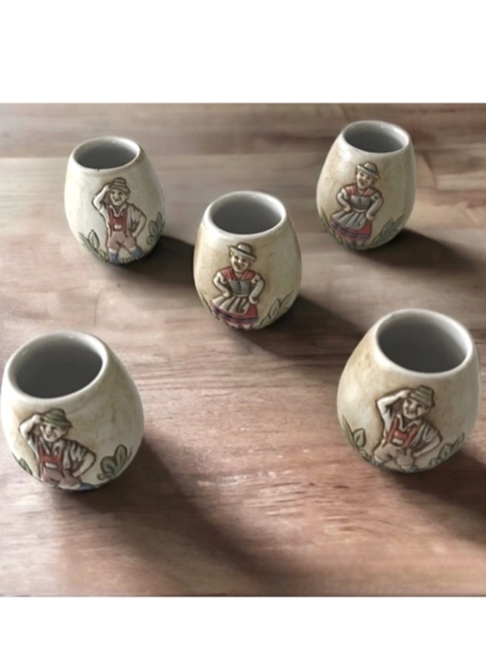 Vintage 1970’s Set of 6 Shot Cups